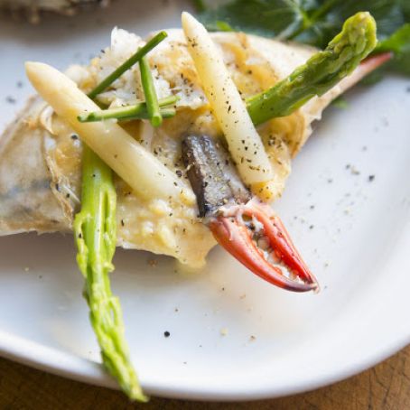 Scrambled Eggs with Asparagus and Crab | SAVEUR