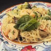 Angel Hair with Garlic Shrimp and Broccoli