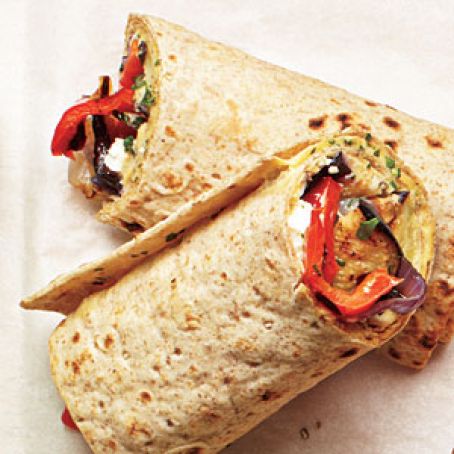 Grilled Veggie & Hummus Wrap