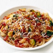 Capellini With Spicy Zucchini-Tomato Sauce