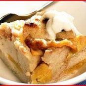 Peach and Buttermilk bread pudding