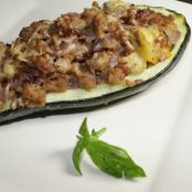 Sausage and Quinoa Stuffed Zucchini
