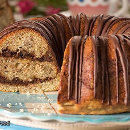 Banana Chocolate Swirl Cake