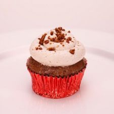 Brown Sugar Cupcake with Coconut Custard Filling, Spiced Rum Frosting and Cracked Brown Sugar Brittle