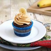 Chocolate Banana Cupcakes with Peanut Butter Frosting