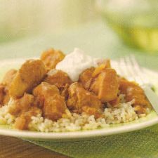 Spicy Peanut Chicken over Rice