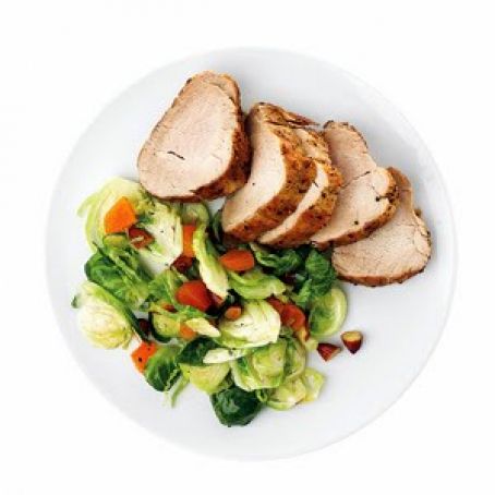 Roasted Pork with Sprouts and Appricotts