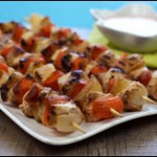 Naked Buffalo Chicken Kebabs