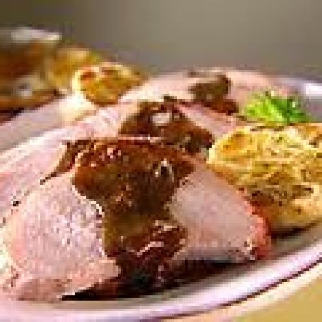 Roasted Pork Loin with Roasted Garlic Vinaigrette
