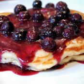 SOUR CREAM PANCAKES WITH FRESH BERRY SYRUP