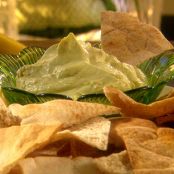 Avocado Goat Cheese Dip with Whole-Wheat Pita Chips