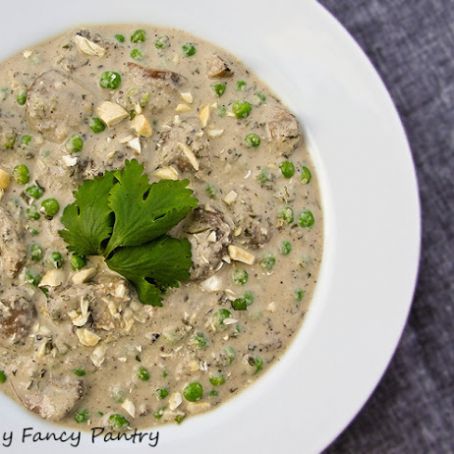 Mushroom, Pea and Fenugreek Korma