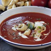 Comforting Tomato & Beet Soup with Tortellini