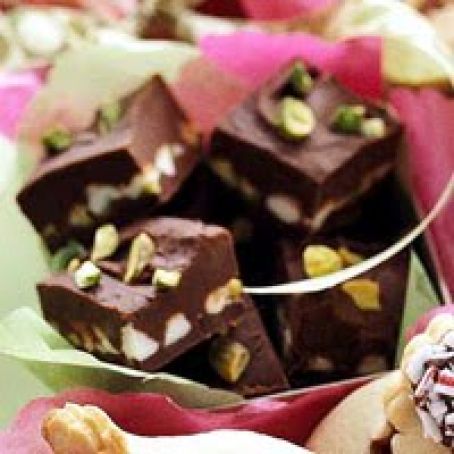 Creamy Rich Pistachio-Tangerine Fudge