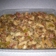 Mom's Bread Stuffing with  Mushrooms and Bacon