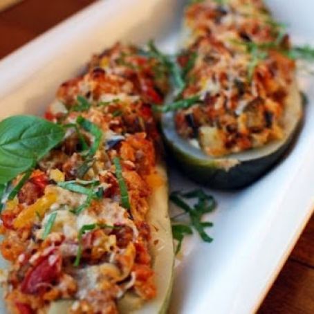 Stuffed Zucchini with Italian Sausage