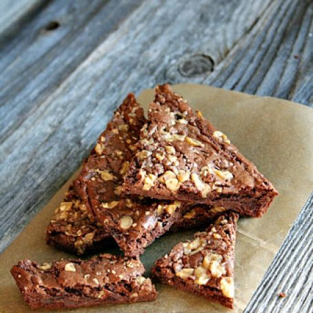 Dark Chocolate Toffee Brownie Bark
