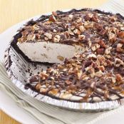 Super Simple Caramel Turtle Ice Cream Pie