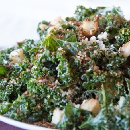 Healthy Kale Caesar Salad