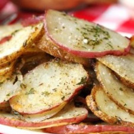 Baked Herb and Parmesan Potato Slices