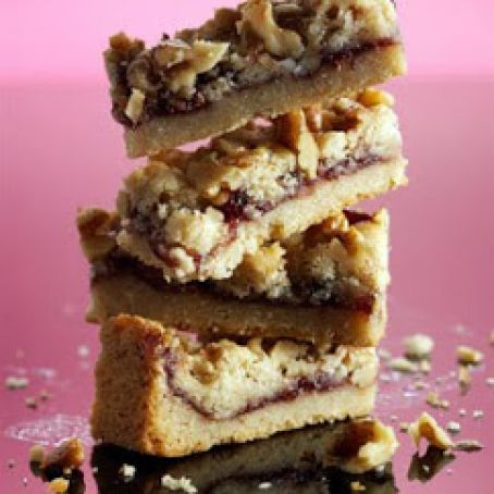Raspberry-Walnut Crumble Bars