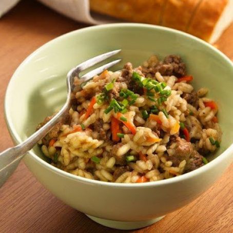 Ground Beef Risotto