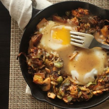 BREAKFAST - Brussels Sprouts, Potatoes, and Turkey Hash