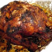 Crockpot Sticky Roast Chicken