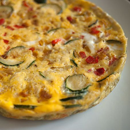 Rice cooker frittata with summer vegetables