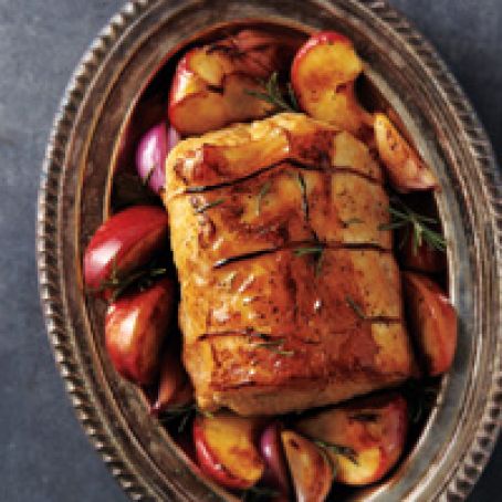 Pork Loin with Hard Cider & Apples