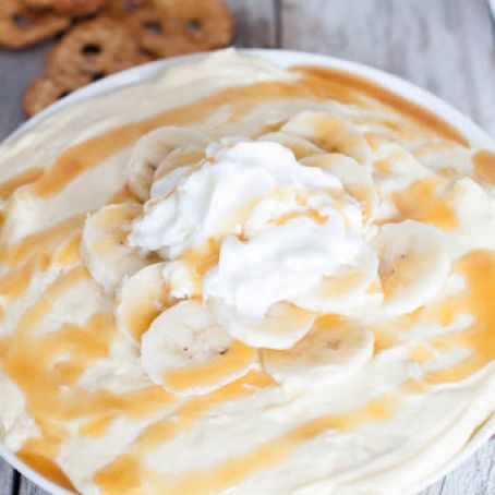 Banana Cream Caramel Cheesecake Dip