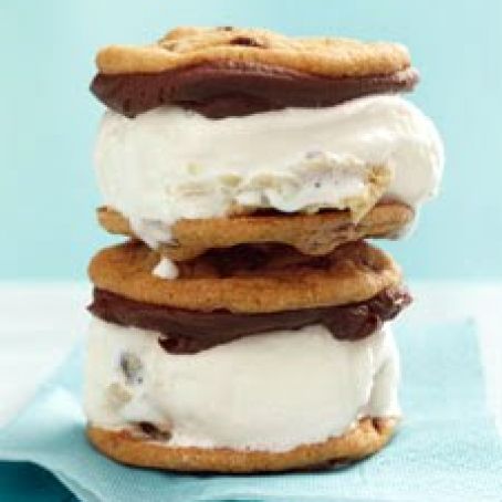 Chocolate Chip Cookie Ice Cream Sandwiches