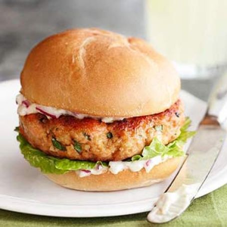 Salmon Burgers with Lime Mayonnaise - Recipe.com