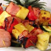 HAM-Ham and Pineapple Skewers Glazed with Coffee