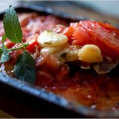 BAKED LIMAS w/TOMATOES & PEPPERS