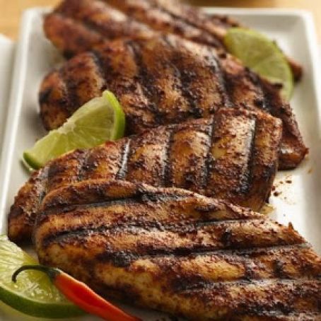 Lime- and Chili-Rubbed Chicken Breasts