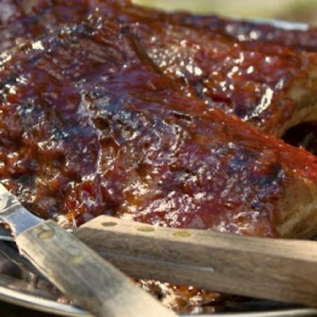 RIBS: Baby Back Ribs: Seared, Braised and Grilled