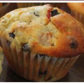 Rhubarb Dark Chocolate Chip Muffins