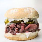 Sirloin Steak Sandwiches with Horseradish Sauce