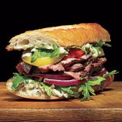 Steak Baguettes with Pesto Mayo