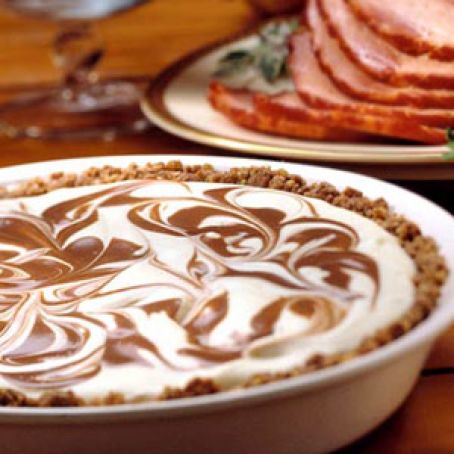 Chocolate Eggnog Swirl Pie