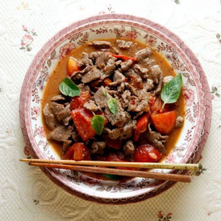 Shangai Style Tomato Beef Stir-Fry