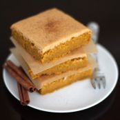 Maple Pumpkin Blondies with Pumpkin Pie Frosting