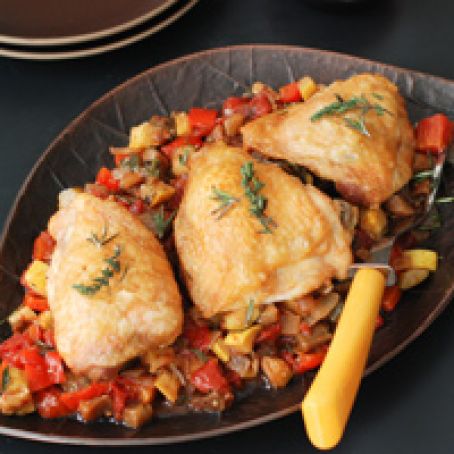Roast Chicken with Ratatouille