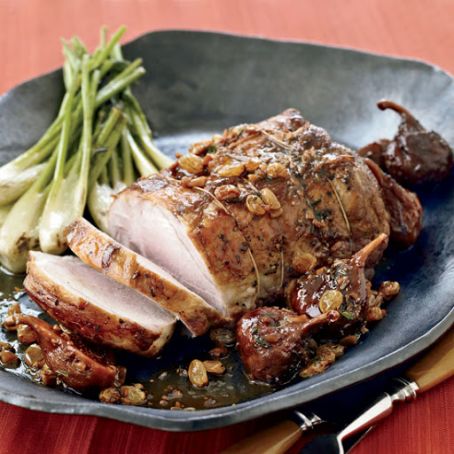 Herb-Crusted Pork Roast with Ginger-Fig Compote