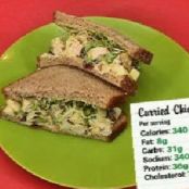 Healthy Curried Chicken Salad Sandwich