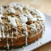 Apple Streusel Cake with Cream Cheese Glaze