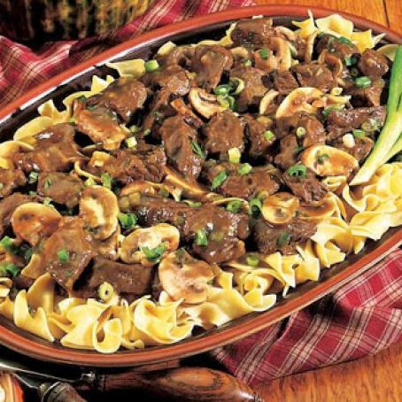 Tarragon Sirloin Tips with Mushrooms