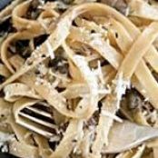 Double mushroom and marsala cream fettuccine
