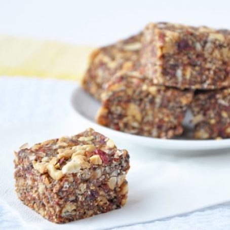 bars - PB&J chunky no-bake bars